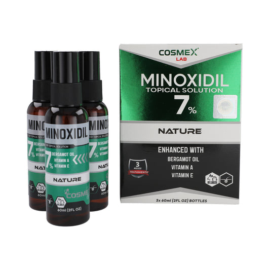 MINOXIDIL 7% con Bergamota Crecimiento Barba y Bigote con Vitamina A y E 3 meses