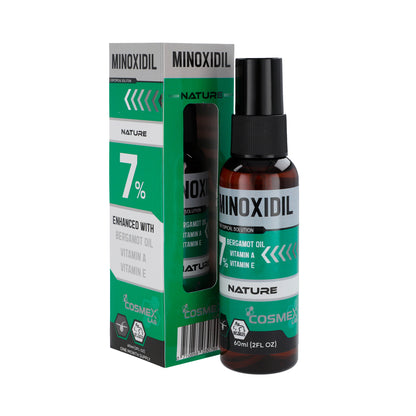 MINOXIDIL 7% con Bergamota Crecimiento Barba y Bigote con Vitamina A y E 1 mes